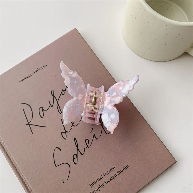 New Vintage Acetate Hair Claw Clip Sweet Butterfly Hair Clip Hairpin Barrettes Trendy Hair Accessories Barrettes for Women Girls