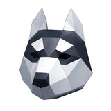 Masque tête de chien husky en papier 3D, modèle animal, accessoire de cosplay pour Halloween, femme, homme, fête, jeu de rôle, bricolage