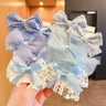 10pcs Hair Accessories Girls Scrunchies Aesthetic Lacos De Cabelo Infantil Bands Kids Headbands Bandes Bandeaux Elastiquec Cute