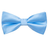 Hi-Tie Jacquard Silk Nœud papillon pour homme, ensemble de boutons de manchette et mouchoir, nœud papillon pré-noué, noir, blanc, gris, bleu, rouge, vert, rose, violet
