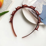 New Double Band Headbands for Women Hairstyle Fashion Non-Slip Hair Bands with Clips Bezel Hair Hoop Hair Headwear
