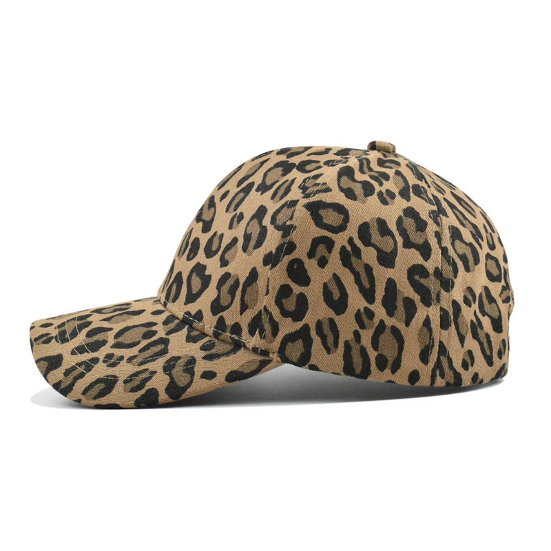Summer Men Women Baseball Cap Leopard Print Snapback Hat Cotton Adjustable Hip Hop Hat Outdoor Sports Trucker Caps Sun Hats