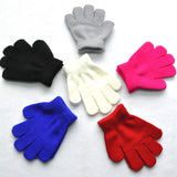 Gants tricotés pour enfants, mitaines d'hiver en fourrure solide pour enfants de 3 à 7 ans
