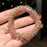 Rhinestone Hair Elastics Ties Ponytail Holders Champagne Bohemia Hair Tie Hair Accessories for Women and Girls