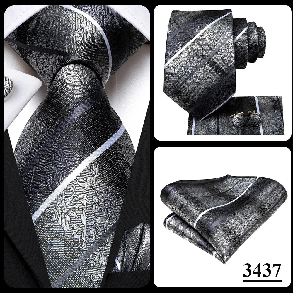 Hi-Tie – Cravate de mariage en soie violette unie à motif cachemire pour homme, ensemble de qualité avec boutons de manchette et mouchoir, cadeau tendance, livraison directe