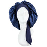 New Satin Hair Cap For Sleeping Invisible Flat Imitation Silk Round Haircare Women Headwear Ceremony Adjusting Button Night Hat