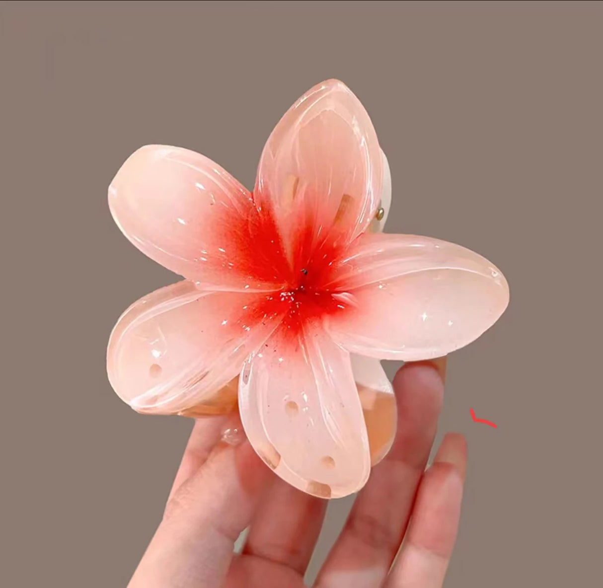 3 Inch Gradient Flower Hair Claw For Women Elegant Resin Floral Hair Clip Fresh Sweety Flower Gripper Girls Hair Accessories