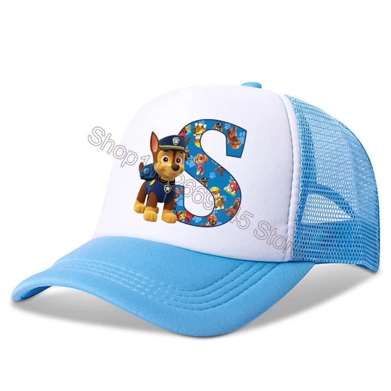New Paw Patrol Kids Letters Baseball Caps Boys Cartoon Casuals Hat Children Sports Sun Hat Adjustable Peaked Cap Birthday Gifts