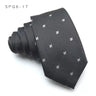 Cravate de luxe fine et étroite pour homme, 6 cm, noire, unie, à pois, rayée, en jacquard, idéale pour les soirées d'affaires