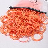 Lot de 50 bandeaux élastiques en caoutchouc pour cheveux, style macaron, très élastiques, durables, pour queue de cheval haute, pour femmes et enfants