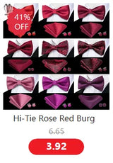 Hi-Tie Nœuds papillon verts de Noël pour hommes Cravate papillon en soie Ensemble de boutons de manchette et mouchoirs pour fête de mariage Nœud papillon uni à carreaux cachemire