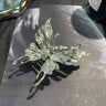 Butterfly Hair Clip Bright Silver Cross Geometric Hairpin Rose Flower Hair Claw Woman Girls Styling Barrette Headdress
