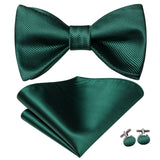 Dropshipping Jacquard Silk Mens Self Bow Tie Hanky Cufflinks Set Male Butterfly Knot Bowtie Wholesale for Male Wedding Business