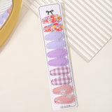 Lot de 10 barrettes à cheveux en forme de goutte d'eau, 5,6 cm, avec broderie imprimée, pour filles mignonnes, épingles à cheveux, couvre-chefs, accessoires pour cheveux pour enfants