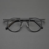 High-quality niche multi-color glasses frame literary fashion retro round ultra-light pure titanium hip hop trend optical glasse