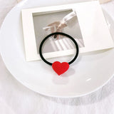 High Elastic Heart Pearl Round Shape Rubber Bands For Women Hair Band Kids Children Sweet Candy Color Hairbands Hair Accessories