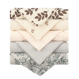 5pcs/Set Square Cotton Baby Face Towel Handkerchief Soft Absorbent Gauze Baby Towel Kids Feeding Bibs Burp Cloths Washcloth