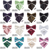 Hi-Tie Nœuds papillon verts de Noël pour hommes Cravate papillon en soie Ensemble de boutons de manchette et mouchoirs pour fête de mariage Nœud papillon uni à carreaux cachemire