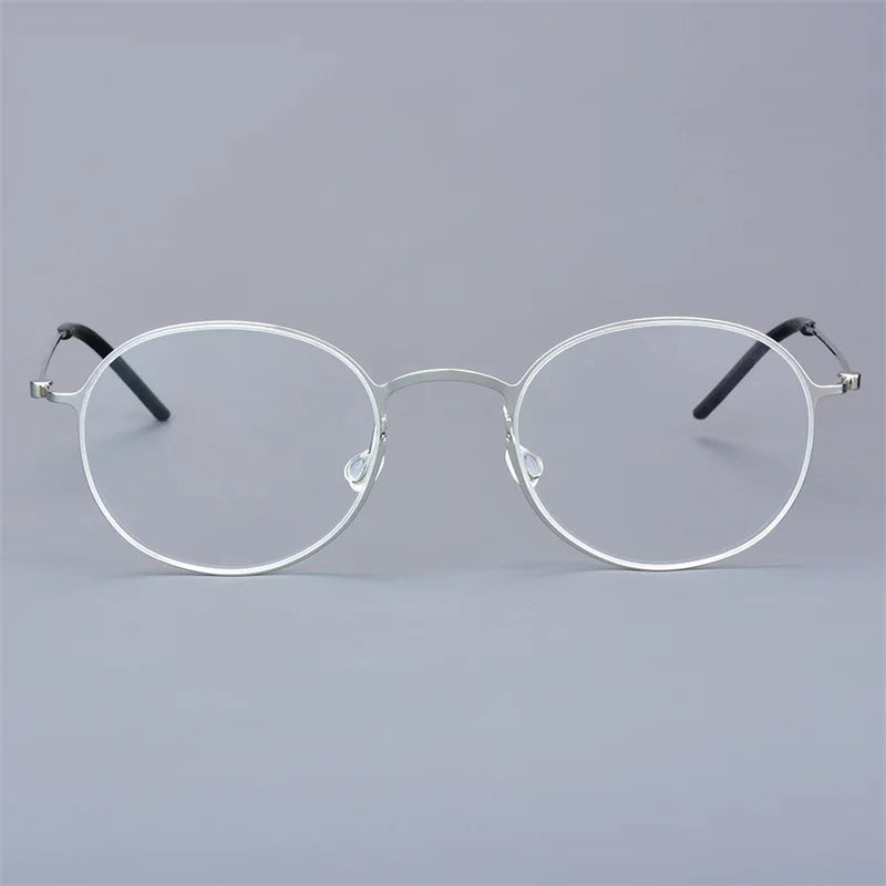 Thititanium Glasses Frame Men Denmark Brand 5504 Women Eyeglasses Thin Rim Screwless Ultralight Classics Round Eyewear 2025 New