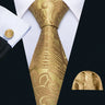 Cravate de luxe pour homme, ensemble de boutons de manchette et mouchoir en soie à rayures rouges, style business, Barry.Wang, accessoire tendance pour mariage, fête, décontracté