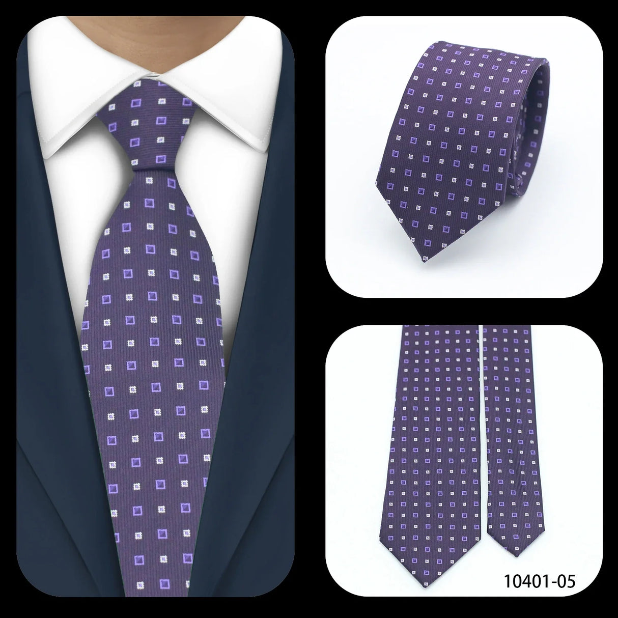 Cravates élégantes à pois pour hommes LYL 7 cm, cravate de luxe avec imprimé géométrique, cadeau pour invités, accessoires de festival pour gentleman