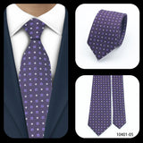 Cravates élégantes à pois pour hommes LYL 7 cm, cravate de luxe avec imprimé géométrique, cadeau pour invités, accessoires de festival pour gentleman