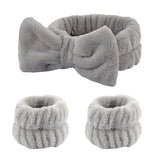 Wash Face Headbands For Women Coral Fleece Hair Bands Cuff Waterproof Bands Absorbent Wristbands Head Band Hair Accessories Set