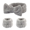 Wash Face Headbands For Women Coral Fleece Hair Bands Cuff Waterproof Bands Absorbent Wristbands Head Band Hair Accessories Set