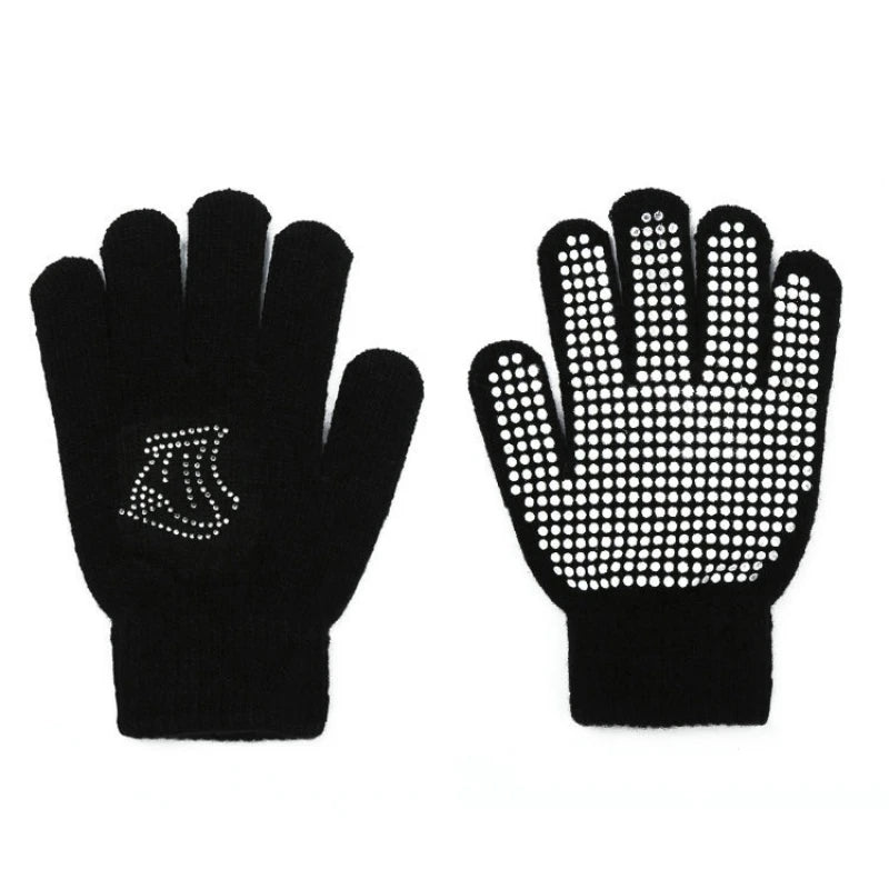 1 paire de gants antidérapants pour enfants, en caoutchouc, chauds et extensibles, pour l'hiver, pour garçons et filles, pour le sport, le ski, le cyclisme, la pêche, en tricot