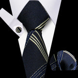 Men Neckties Tie Classic Handkerchiefs Plaid Necktie Cufflinks For Men Blouse Business Wedding Accessories Woman Collar Man Gift