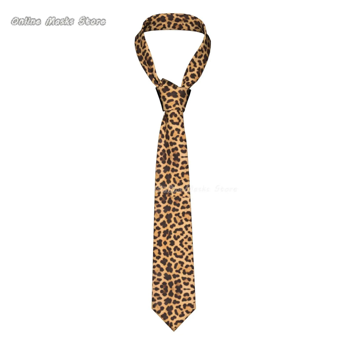 Cravates léopard pour hommes, soie et polyester, étroites, 8 cm, motif tigre, pour costumes, accessoires, fête de mariage, cosplay