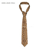 Cravates léopard pour hommes, soie et polyester, étroites, 8 cm, motif tigre, pour costumes, accessoires, fête de mariage, cosplay