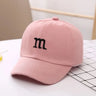 Girls Boy Adjustable Hat Children's Kid Baseball Cap Sunscreen Baby Hat Hip Hop M Letter Embroidered Kids Caps 1-6-8-12-15 Years