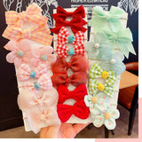 Lot de 10 élastiques à cheveux en forme de nœud floral pour filles et enfants, jolis élastiques colorés à faire soi-même, accessoires pour cheveux