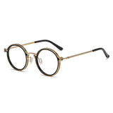Reading Glasses Men High Quality Round Alloy Magnifying Glasses Eye Prescription 0 To +4 Clear Lens Anti Blue Light Glasses New