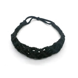 Braided Rope Headwrap Small Daisy Elastic Hair Band Turban Women Hair Scarf Crochet Bandana Macrame Hair Band Bohemian Headband