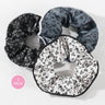 3/4Pcs Sweet Printed Elastics Hair Bands Women Girls Simple Scrunchies Korean Pink Mesh Hair Ties Ponytail Hair Accessories