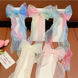 Pearl Big Bows Ribbons Children's Hair Accessories Braided Hairpins Headdresses Summer Girls Princess Hairpins Kids Headwear