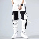 Streetwear Spring Casual Men Pants Cotton Slim Fit Ribbons Men's Joggers Harajuku Elastic Waist Ankle Length Trousers For Man