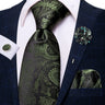 Cravate rose cachemire avec broche en soie, élégante cravate de mariage pour homme, bouton de manchette pratique, mode affaires fête, créateur de cravate haute