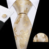 Cravate de mariage noire, dorée et rose pour homme, en soie florale, motif jacquard, pochette, boutons de manchette, pour soirée d'affaires, Barry.Wang