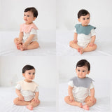 Bavoir bébé en gaze de coton et mousseline de forme florale, couleur unie, pour nouveau-né, serviette de salive, écharpe pour bébé fille et garçon