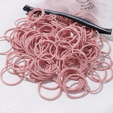 Lot de 50 bandeaux élastiques en caoutchouc pour cheveux, style macaron, très élastiques, durables, pour queue de cheval haute, pour femmes et enfants