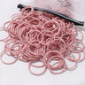 Lot de 50 bandeaux élastiques en caoutchouc pour cheveux, style macaron, très élastiques, durables, pour queue de cheval haute, pour femmes et enfants