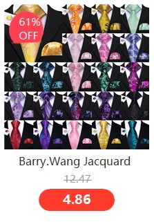 Ensemble élégant de cravates et boutons de manchette en soie à fleurs multiples pour homme, cravate jacquard à fleurs pour mariage, entreprise, fête, événement, Barry.Wang