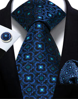 Cravate homme Paisley Jacquard tissé 8 cm formelle affaires mariage cravate poche carré ensemble costume cravate haute qualité fait main Gravata