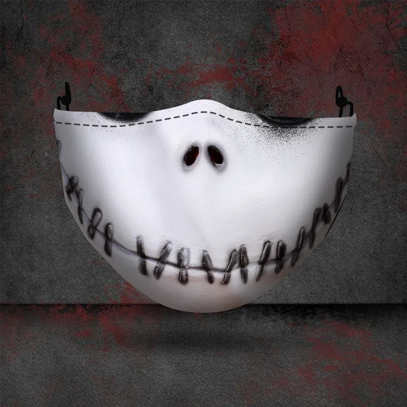 1 masque anti-poussière filtre adulte grande bouche masques faciaux 3D mascara Halloween masculin réutilisable lavable masque de clown mascara divertida