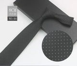 Cravate à fleurs en grille, tissée en gros, 8 cm, accessoires de mariage, bleu, homme, pois, cachemire, convient aux groupes, fêtes, bureau