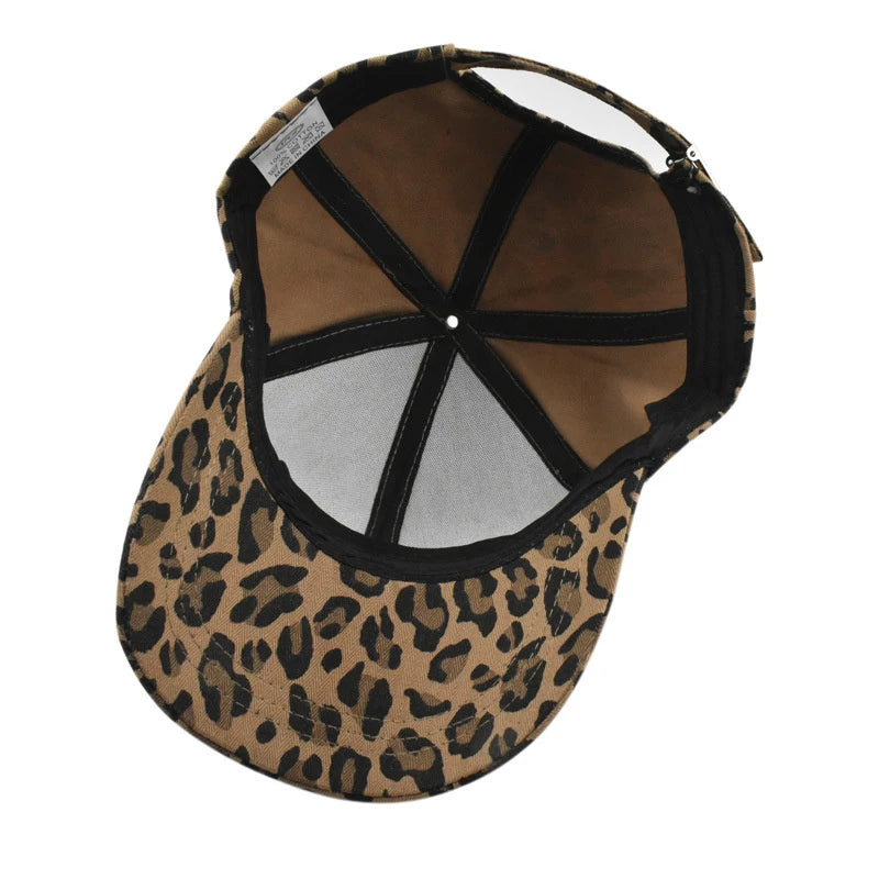 Summer Men Women Baseball Cap Leopard Print Snapback Hat Cotton Adjustable Hip Hop Hat Outdoor Sports Trucker Caps Sun Hats