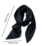 Foulard plissé froissé pour femme, hijab, châle froissé, foulard en satin, carré, fin, pour cheveux, 90 cm
